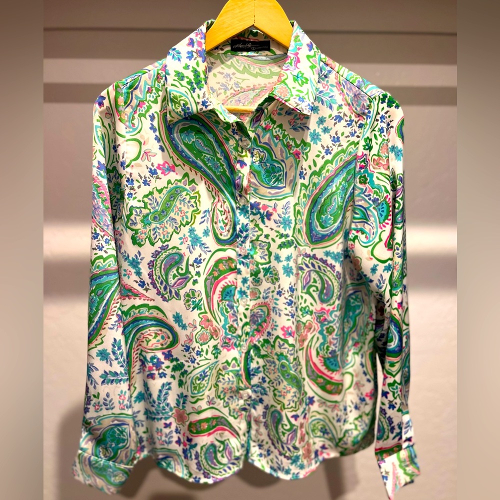 Paisley Satin Top
